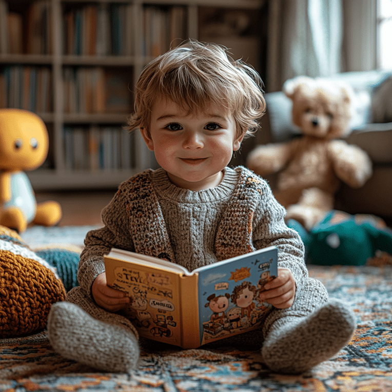 garcon de 3 ans en train de lire 1